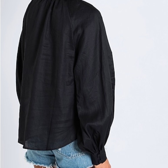 & Other Stories Oversized Voluminous Sleeve Blouse in Black NWT - Picture 9 of 10